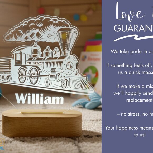 Train Custom Name Light | Personalized LED Decor for Kids | Christmas - Picture 6 of 8